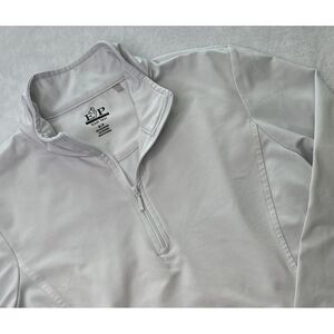 EP Pro Tour Tech SMALL Shirt Women‎ WHITE Golf 1/4 Zip Long Sleeve ~ EXCELLENT